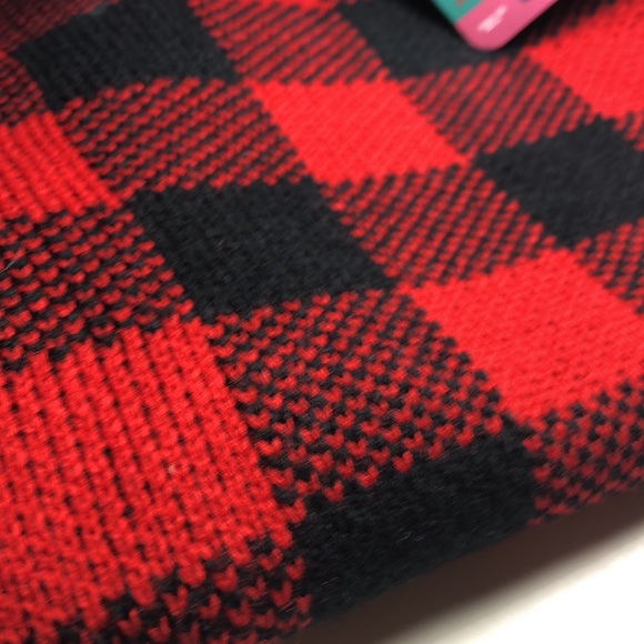 NEW Holiday Red & Black Buffalo Check Large Dog Knit Sweater Size XL - Picture 6 of 12